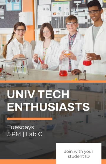 Free College Club Poster Template to Edit Online
