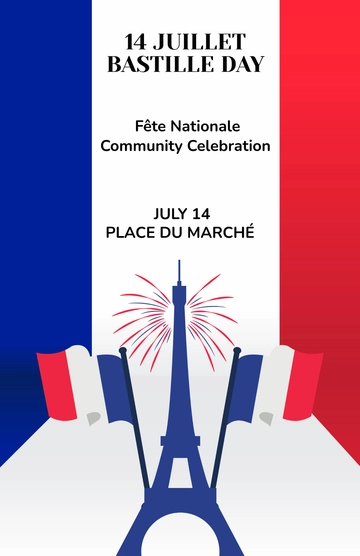 Free Bilingual Bastille Day Poster Template to Edit Online Free Bilingual Bastille Day Poster Template to Edit Online