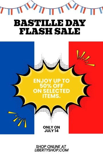 Free Bastille Day Promotional Poster Template to Edit Online Free Bastille Day Promotional Poster Template to Edit Online