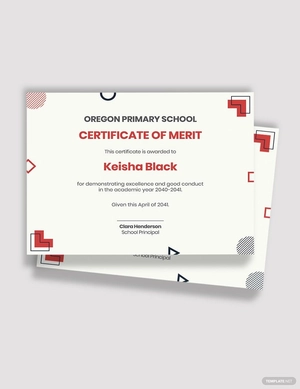 Merit Certificate for Kids Template