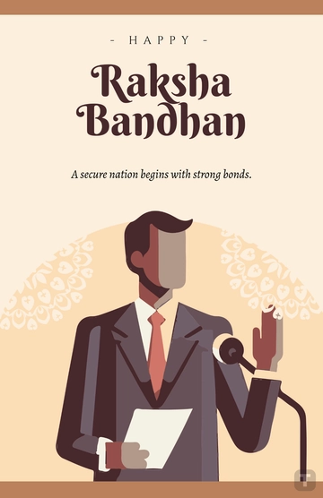 Free Political Raksha Bandhan Poster Template to Edit Online