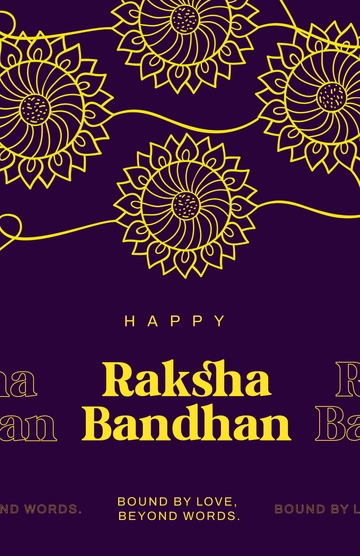 Free Raksha Bandhan Poster in English Template to Edit Online