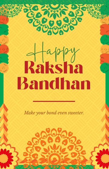 Free Colorful Marathi Raksha Bandhan Poster Template to Edit Online