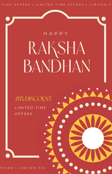 Free Simple Raksha Bandhan Business Poster Template to Edit Online
