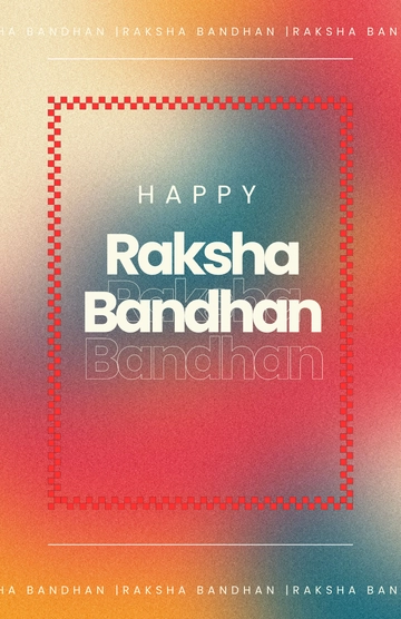 Free Gradient Background Raksha Bandhan Poster Template to Edit Online
