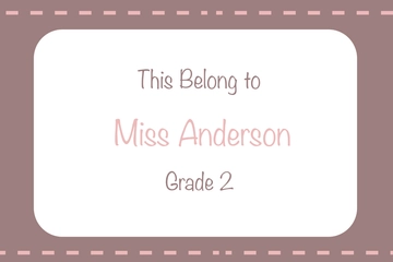 Free School Label for Teachers Template to Edit Online