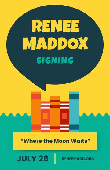 Free Professional Book Club Signing Poster to Edit Online