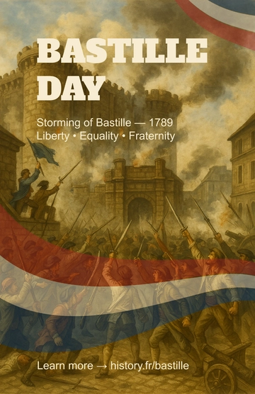 Free Educational Bastille Day Poster Template to Edit Online Free Educational Bastille Day Poster Template to Edit Online
