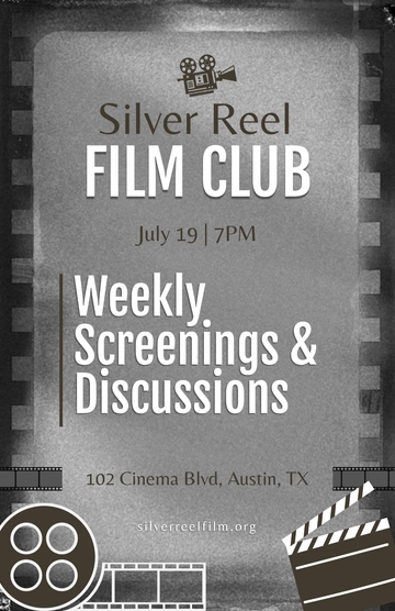 Free Film Club Poster Template to Edit Online