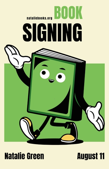Free Book Signing Poster to Edit Online