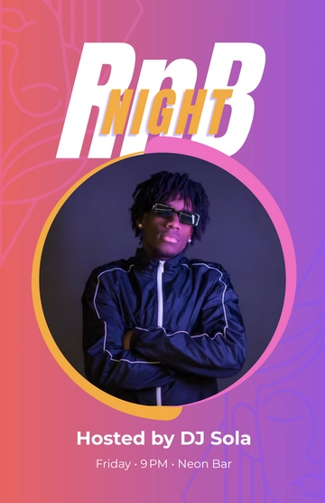 Free Modern RnB Club Poster Template to Edit Online