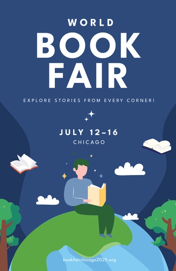 Free World Book Fair Poster Design Template to Edit Online