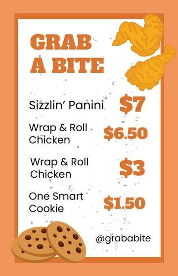 Free White Chalkboard Food Poster Template to Edit Online