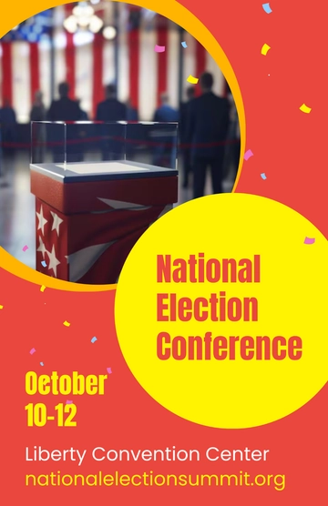 Free Creative Election Conference Poster Template to Edit Online