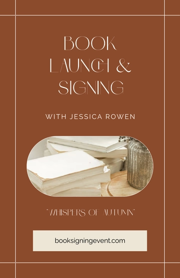 Free Book Launch Signing Poster Template to Edit Online