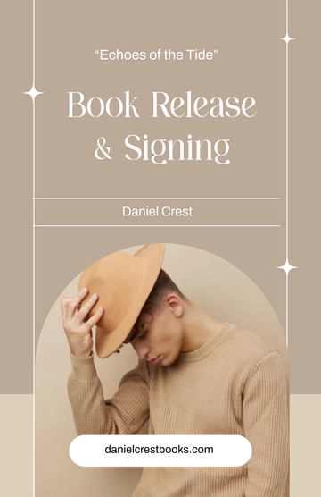 Free Book Release Signing Poster Template to Edit Online