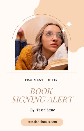 Free Book Signing Announcement Poster Template to Edit Online
