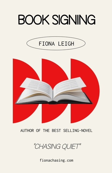 Free Author Book Signing Poster Template to Edit Online