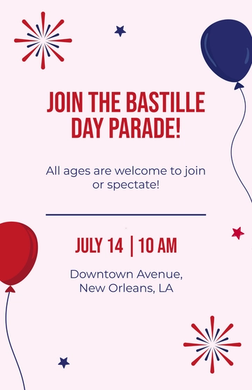Free Creative Bastille Day Parade Poster Template to Edit Online Free Creative Bastille Day Parade Poster Template to Edit Online