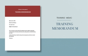 Training Request Memo Template