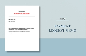 Payment Request Memo Template
