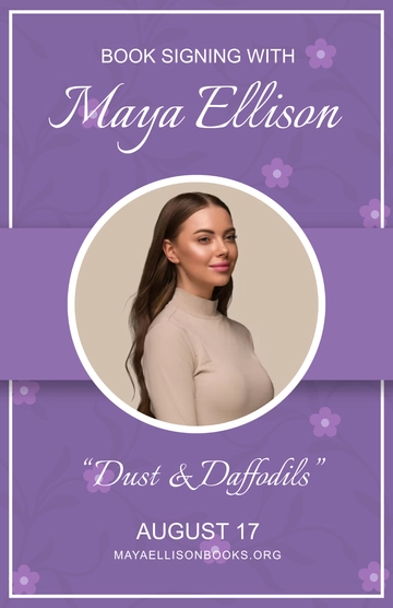 Free Minimalist Background Book Signing Poster to Edit Online