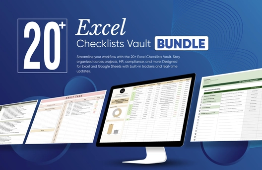 20+ Excel Checklists Vault Template Bundle