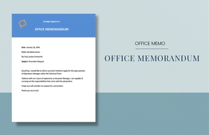 Promotion Request Memo Template