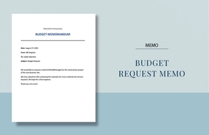 Budget Request Memo Template