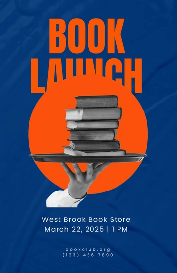 Free Sample Book Signing Poster Template to Edit Online