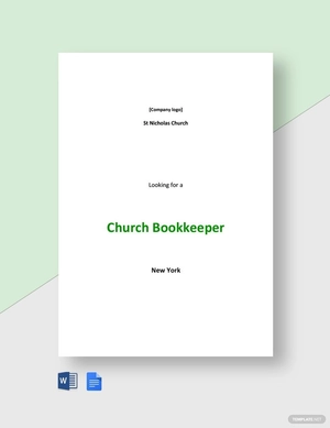 Church Bookkeeper Job Description