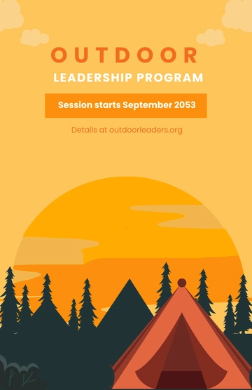 Free Professional Camping Program Poster Template to Edit Online