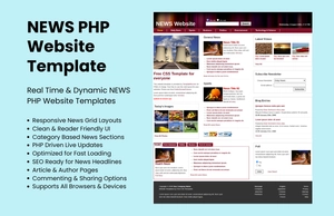 Free NEWS PHP Website Template