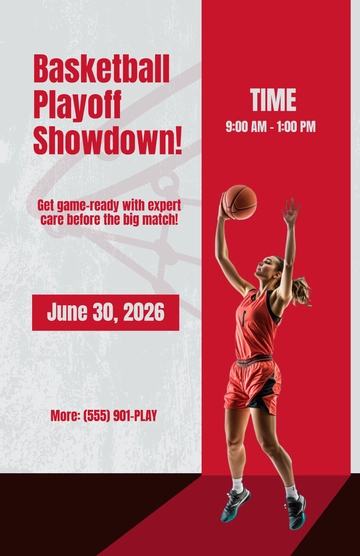 Free Ladies Basketball Poster Template to Edit Online