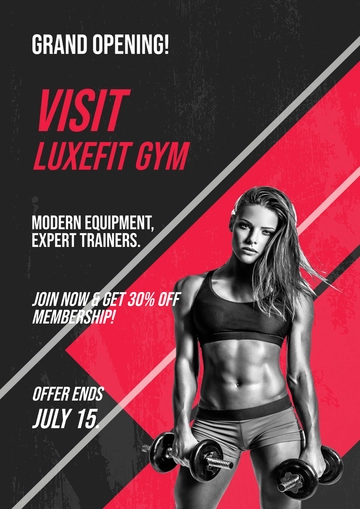 Free Modern A3 Promotional Poster Template to Edit Online
