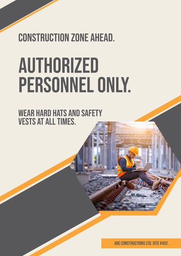 Free A3 Construction Poster Template to Edit Online