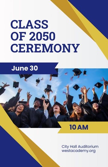 Free Graduation Ceremony Poster Template to Edit Online