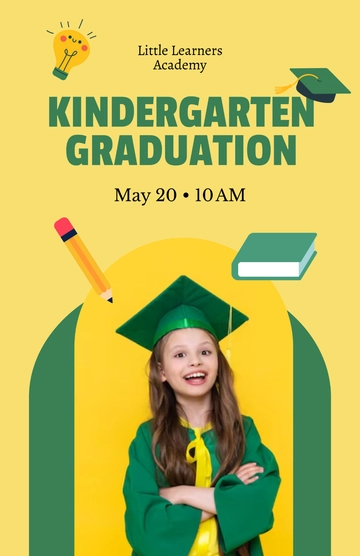 Free Kindergarten Graduation Poster Template to Edit Online