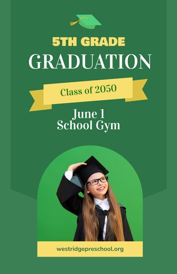 Free Elementary Graduation Poster Template to Edit Online