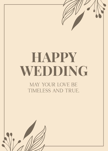 Free Vintage Wedding Wishes Design Template to Edit Online