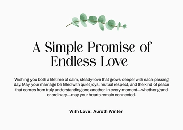 Free Minimalist Wedding Wishes Template to Edit Online