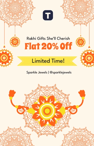 Free Raksha Bandhan Jewelry Poster Template to Edit Online