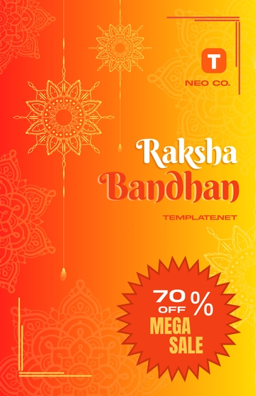 Free Modern Raksha Bandhan Clothing Poster Template to Edit Online