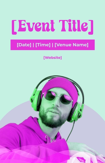 Free Blank DJ Music Poster Template to Edit Online