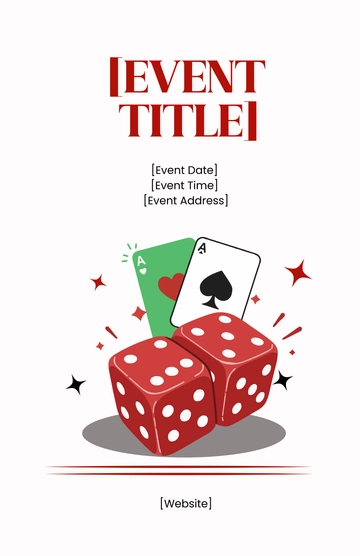 Free Blank Casino Party Poster Template to Edit Online