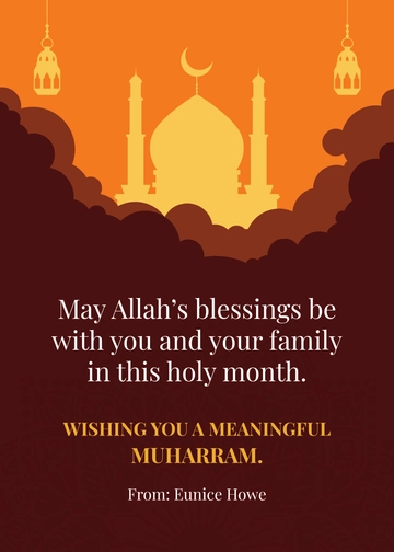Free Muharram Wishes Template to Edit Online