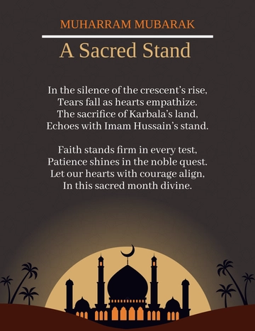 Free Muharram Poetry Template to Edit Online