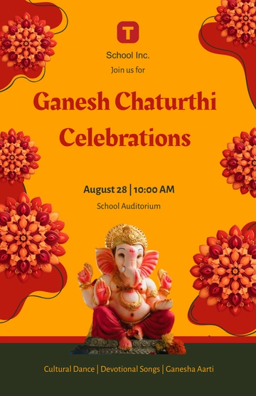 Free Aesthetic Ganesh Chaturthi School Poster Template to Edit Online Free Aesthetic Ganesh Chaturthi School Poster Template to Edit Online
