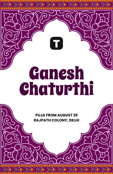 Indian Ganesh Chaturthi Poster Template to Download