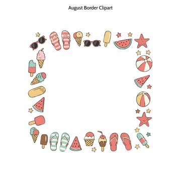 Free August Border Clipart to Edit Online